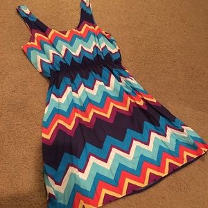 Muti-colored chevron dress